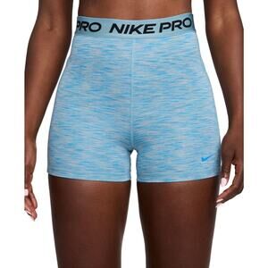 Nike Women's Blue Elastic Waist Pro 3" Training Shorts Denim Size Small NWT